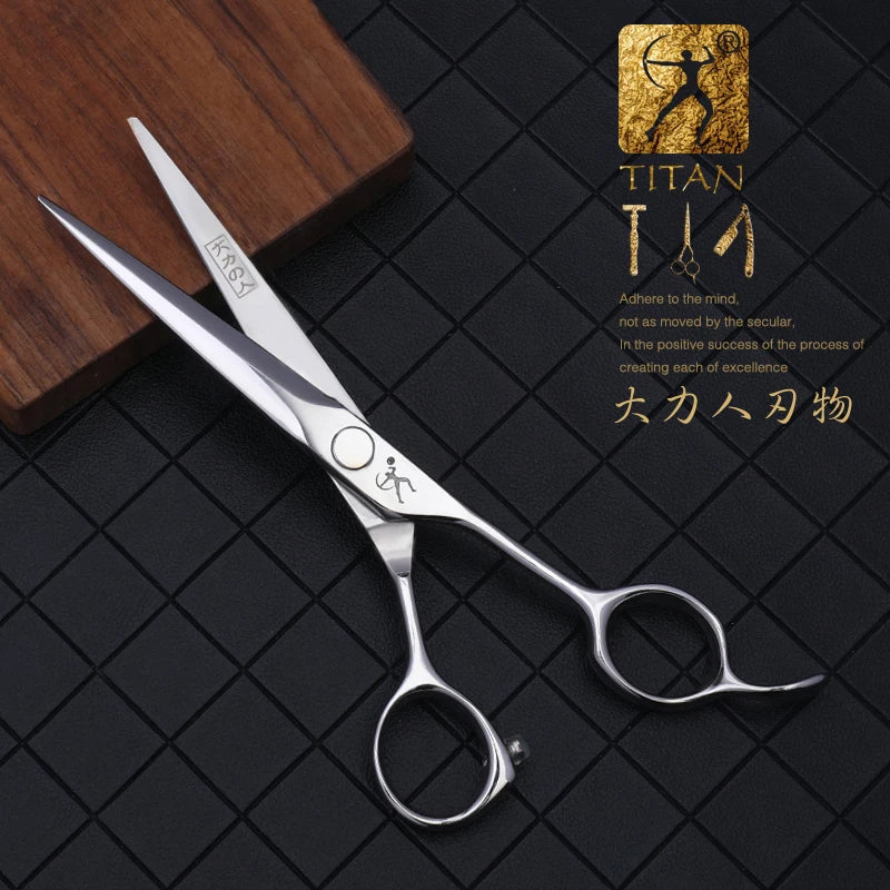 Hikari Titan Professional Japanese Hair Scissors – 440C Steel Cutting & Thinning Shears, 5.5–6.5”