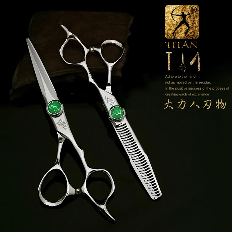 Hikari Titan Professional Japanese Hair Scissors – 6.0” Cutting & Thinning Shears