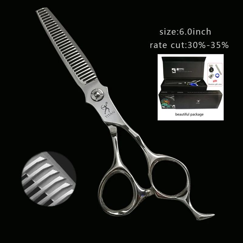 Hikari Titan Professional Japanese Hair Scissors – 6.0” Cutting & Thinning Shears