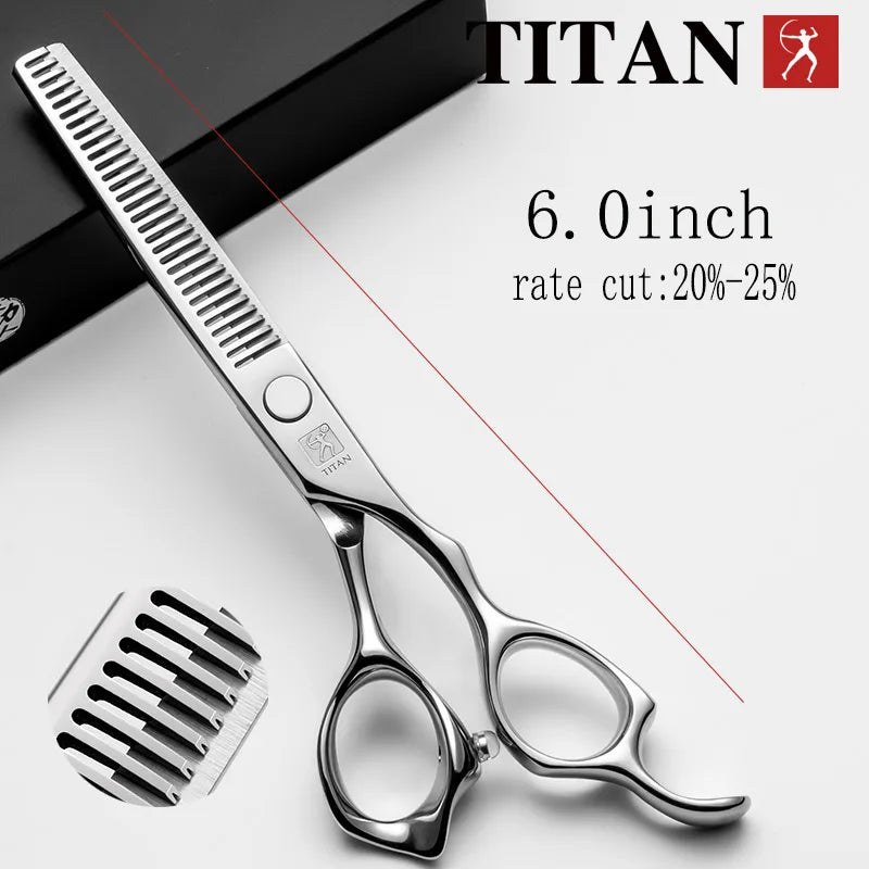 Hikari Titan Professional Japanese Hair Scissors – 440C Steel Cutting & Thinning Shears, 5.0–6.5”