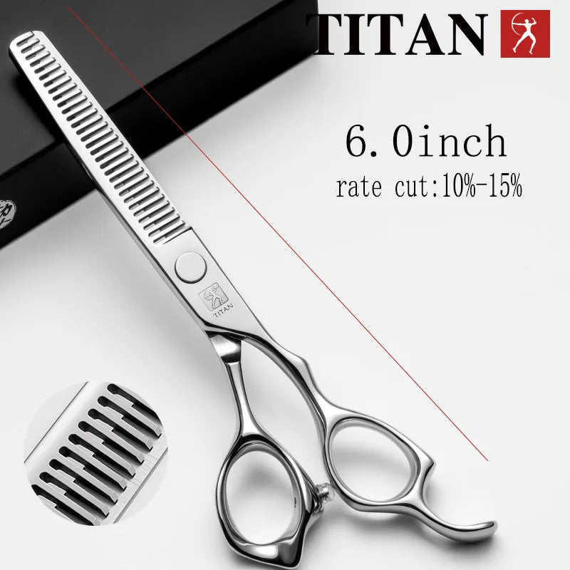 Hikari Titan Professional Japanese Hair Scissors – 440C Steel Cutting & Thinning Shears, 5.0–6.5”