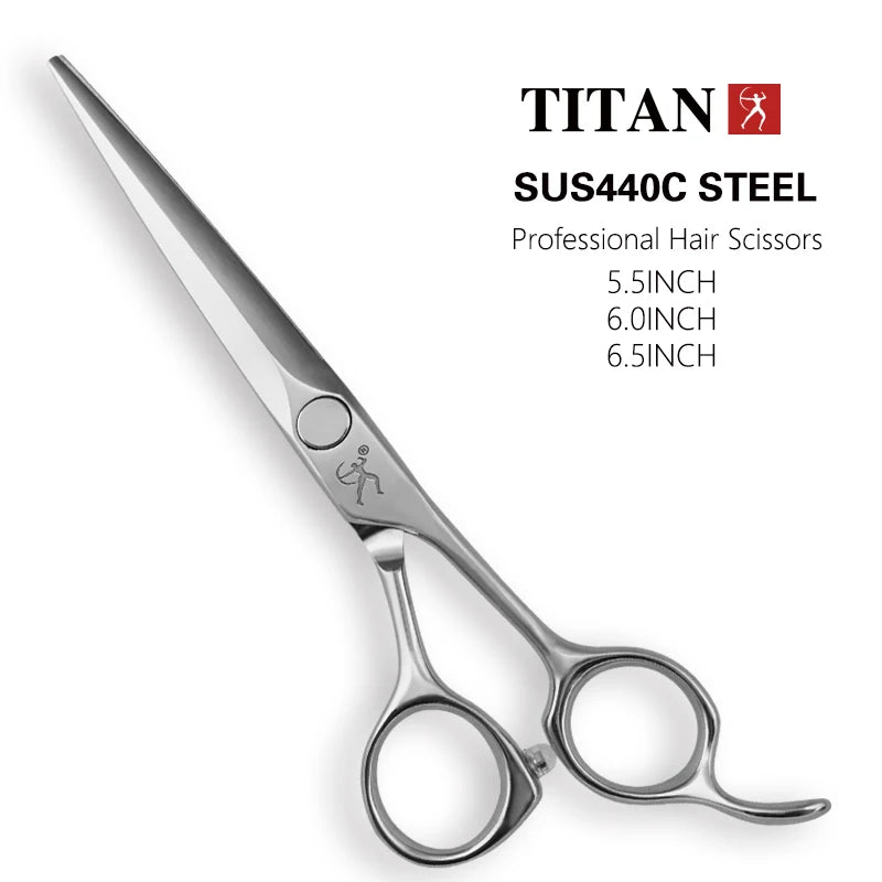 Hikari Titan Professional Japanese Hair Scissors – 440C Steel Cutting & Thinning Shears, 5.5–6.5”