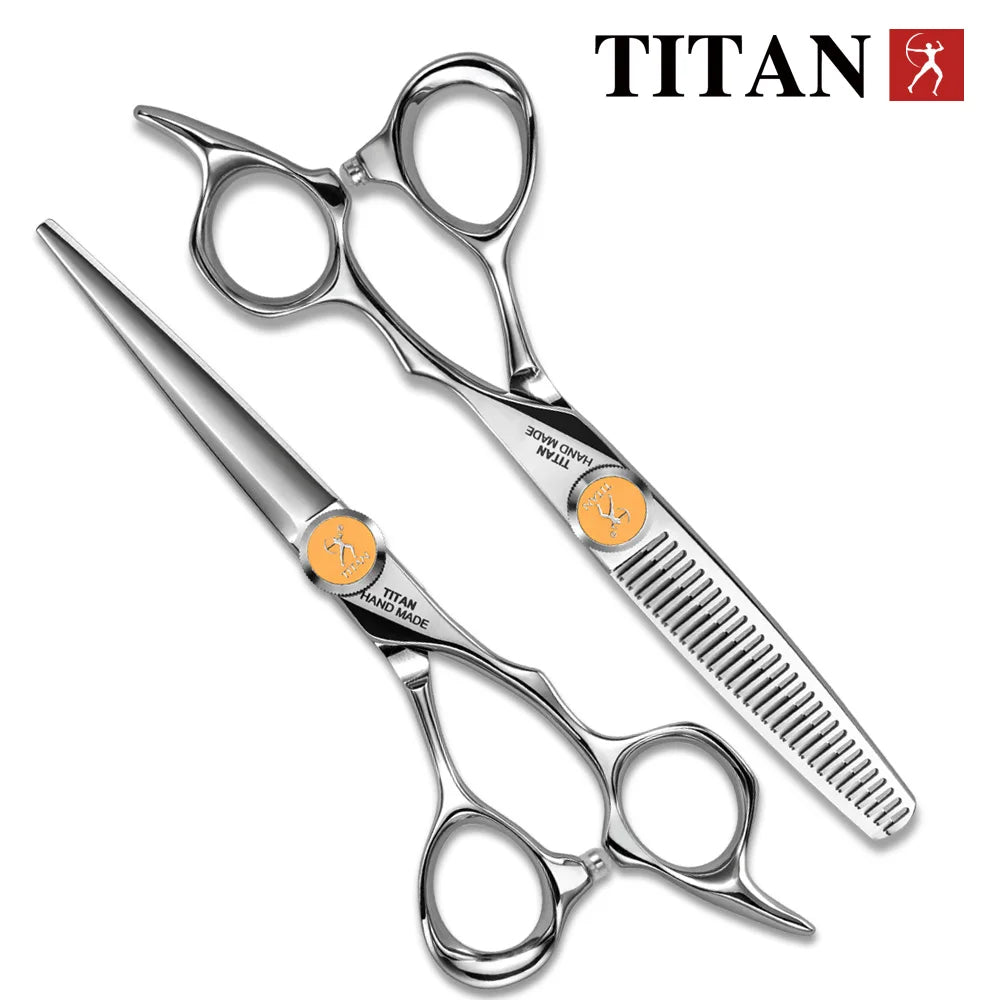 Hikari Titan Professional Japanese Hair Scissors – 440C Steel Cutting & Thinning Shears