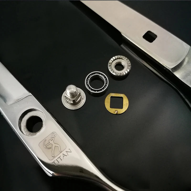 Hikari Titan Professional Japanese Barber Scissors – Hair Cutting & Thinning Shears, 440C Steel, 5–6.5