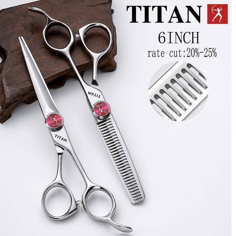 Hikari Titan Professional Japanese Hair Scissors – VG10 Steel Cutting & Thinning Shears, 6.0–6.5”