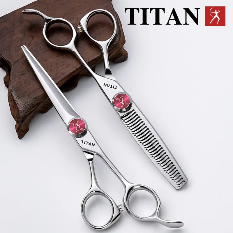 Hikari Titan Professional Japanese Hair Scissors – VG10 Steel Cutting & Thinning Shears, 6.0–6.5”